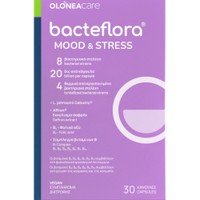 Olonea Bacteflora Mood & Stress 30caps - Συμπλήρωμα Διατροφής με Ψυχοβιοτικά, Μεταβιοτικά, Εκχύλισμα Σαφράν & Βιταμίνες Συμπλέγματος Β για την Υποστήριξη της Συναισθηματικής Ισορροπίας & τη Μείωση του Άγχους
