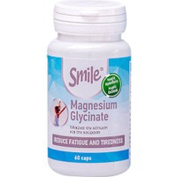 Smile Magnesium Glycinate 60caps - Συμπλήρωμα Διατροφής Γλυκινικού Μαγνησίου Υψηλής Απορρόφησης Φιλικό για το Στομάχι για την Καλή Λειτουργία των Μυών & Νευρικού Συστήματος