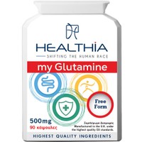 Healthia My Glutamine 500mg 90caps - Συμπλήρωμα Διατροφής Αμινοξέος Γλουταμίνης Κατά Εντερικών Φλεγμονών για Μυϊκή Αποκατάσταση & Υποστήριξη του Νευρικού Συστήματος