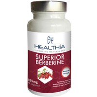 Healthia Superior Berberine 925mg 60caps - Συμπλήρωμα Διατροφής Εκχυλίσματος του Φυτού Berberis Aristata Υψηλής Περιεκτικότητας σε Βερβερίνη & Βιταμινών, Μετάλλων για τον Έλεγχο του Σακχάρου στο Αίμα, Καλή Υγεία της Καρδιάς & Έλεγχο Βάρους