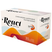 React Hypervital Active 8 Complex 30 Sachets - Συμπλήρωμα Διατροφής Πολυβιταμινών & Φυτικών Εκχυλισμάτων για Ενέργεια & Ομαλή Ορμονική Λειτουργία στις Γυναίκες