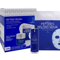 Youth Lab Promo Peptides Reload First Wrinkles Cream 50ml & Δώρο Eye Cream 15ml & Δώρο Sheet Mask 20g, 1 Τεμάχιο - Αντιρυτιδική Κρέμα Προσώπου για τα Πρώτα Σημάδια Γήρανσης της Επιδερμίδας & Επαναφοράς Λάμψης & Αντιρυτιδική Κρέμα που Λειαίνει Λεπτές Γραμμές & Ρυτίδες & Συσφίγγει την Περιοχή των Ματιών & Υφασμάτινη Μάσκα Προσώπου με Πεπτίδια, για Πλήρη Αναδόμηση