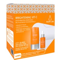 Youth Lab Promo Brightening City Guard Anti-Pollution Day Cream Spf50, 40ml & Δώρο Vit-C Serum 15ml - Αντιρυτιδική Κρέμα Ημέρας Υψηλής Προστασίας & Ορός Λείανσης Ρυτίδων, Φωτεινότητας & Ομοιόρφου Τόνου