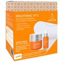 Youth Lab Promo Brightening Vit-C Gel Cream 50ml & Δώρο Vit-C Serum 15ml - Μη Λιπαρό Ενυδατικό Κρεμοτζέλ με Βιταμίνη C & Ορός Λείανσης Ρυτίδων, Φωτεινότητας & Ομοιόρφου Τόνου