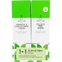 Youth Lab Promo  Firmness & Stretch Mark Cream 200ml & Cellulite Free Serum 200ml - Πλούσια Κρέμα Σώματος για Σύσφιξη & Αναδιαμόρφωση του Περιγράμματος με Δράση Κατά των Ραγάδων & Δραστικός Ορός Αδυνατίσματος & Καταπολέμησης της Κυτταρίτιδας