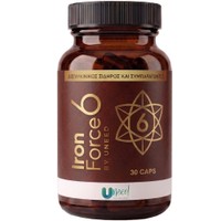 Uneed Iron Force 6 30veg.caps - Συμπλήρωμα Διατροφής Δισγλυκινικού Σιδήρου που Συμβάλλει στον Φυσιολογικό Σχηματισμό Αιμοσφαιρίνης & Ερυθρών Αιμοσφαιρίων, στη Μείωση της Κούρασης & Κόπωσης Χωρίς να Προκαλεί Γαστρεντερολογικές Διαταραχές