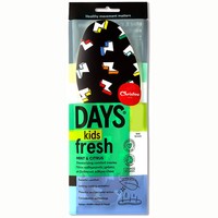 Christou Days Kids Fresh Thunderbolts CH-061/CH-062 Mint & Citrus Μαύρο 1 Ζευγάρι - Παιδικοί Αποσμητικοί Πάτοι Καθημερινής Χρήσης με Βιολογικά Αιθέρια Έλαια Μέντας & Κίτρου