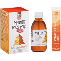 Kaiser Promo Classic Syrup 200ml & Vitamin C 1000mg Plus Zinc 10mg Orange 20 Effer.tabs - Συμπλήρωμα Διατροφής με Μέλι, Εκχυλίσματα Βοτάνων & Βιταμίνη C σε Πόσιμο Υγρό για Ενίσχυση του Ανοσοποιητικού με Ευχάριστη Γεύση & Συμπλήρωμα Διατροφής με Βιταμίνη C & Ψευδάργυρο για Ενίσχυση του Ανοσοποιητικού με Γεύση Πορτοκάλι