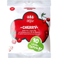 Kaiser Vitamins & Natural Fibers Cherry Lollipops 10 Τεμάχια - Συμπλήρωμα Διατροφής Γλειφιτζούρι με Βιταμίνες & Υψηλή Περιεκτικότητα σε Φυτικές Ίνες για Ενέργεια & Τόνωση με Γεύση Κεράσι
