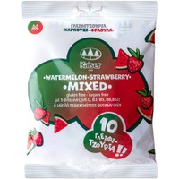 Kaiser Vitamins & Natural Fibers Mixed Watermelon - Strawberry Lollipops 10 Τεμάχια - Συμπλήρωμα Διατροφής Γλειφιτζούρι με Βιταμίνες & Υψηλή Περιεκτικότητα σε Φυτικές Ίνες για Ενέργεια & Τόνωση με Γεύση Καρπούζι & Φράουλα