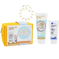 Medisei Panthenol Extra Promo Sun Care Face - Body Milk Spf30, 200ml & Skin Soothing Cream 100ml & Δώρο Αλυσίδα Ποδιού 1 Τεμάχιο & Δώρο Νεσεσέρ 1 Τεμάχιο - Αντηλιακό Γαλάκτωμα Προσώπου - Σώματος Υψηλής Προστασίας & Κρέμα για Ήπια Ηλιακά Εγκαύματα