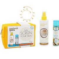 Medisei Panthenol Extra Promo Sun Care Face - Body Spray Spf50, 250ml & Vitamin Sea Mist 100ml & Δώρο Αλυσίδα Ποδιού 1 Τεμάχιο & Δώρο Νεσεσέρ 1 Τεμάχιο - Αντηλιακό Σπρέι Προσώπου - Σώματος Υψηλής Προστασίας & Αρωματικό Mist για Πρόσωπο - Σώμα - Μαλλιά