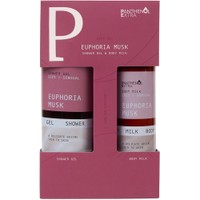 Panthenol Extra Promo Euphoria Musk Shower Gel 500ml & Body Milk 300ml - Απολαυστικό Αφρόλουτρο με Ζεστό Εκλεπτυσμένο Άρωμα & Πλούσιο Γαλάκτωμα Σώματος
