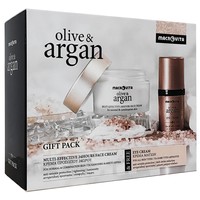 Macrovita Gift Pack Olive & Argan Multi-effective 24Hours Face Cream Normal-Combination 50ml & Δώρο Eye Cream 15ml - Αντιρυτιδική Κρέμα Προσώπου 24ώρου για Κανονικό - Μικτό Δέρμα & Αντιρυτιδική Κρέμα Ματιών Όλοι οι Τύποι Επιδερμίδας