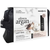 Macrovita Gift Pack Olive & Argan Multi-Effective Hyaluronic Face Cream All Skin Types 50ml & Δώρο Lifting Serum 30ml & Νεσεσέρ - Αντιρυτιδική, Αντιοξειδωτική Κρέμα Προσώπου με Υαλουρονικό Οξύ, Όλοι οι Τύποι & Αντιρυτιδικός Ορός Προσώπου, Λαιμού, Ντεκολτέ