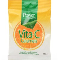Power Health Vita C Caramels 60g - Καραμέλες με Βιταμίνη C για Ενίσχυση του Ανοσοποιητικού με Γεύση Μανταρίνι