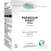 Power Health Platinum Range Magnesium Direct 350mg 30sticks - Συμπλήρωμα Διατροφής Μαγνησίου για τη Υγεία Μυών & Νευρικού Συστήματος
