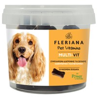 Power of Nature Fleriana Pet Vitamins Multi-Vit 20 Gummies - Συμπλήρωμα Διατροφής για Σκύλους σε Μασώμενα Ζελεδάκια, Καθημερινή Πολυβιταμίνη με τα Απαραίτητα Θρεπτικά Συστατικά