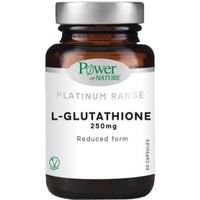 Power Health Platinum Range L-Glutathione 250mg 30veg.caps - Συμπλήρωμα Διατροφής με Γλουταθειόνη για Τόνωση & Αντιοξειδωτική Δράση