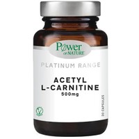 Power Health Platinum Range Acetyl L-Carnitine 500 mg 30veg.caps - Συμπλήρωμα Διατροφής με Ακετυλο-L-Καρνιτίνη, για Βέλτιστη Βιοδιαθεσιμότητα & Απορρόφηση