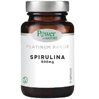 Power Health Platinum Range Spirulina 500mg 30veg.caps - Συμπλήρωμα Διατροφής με Σπιρουλίνα για Τόνωση του Οργανισμού & Μείωση της Κούρασης