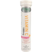 Power Health Vitamin C 1000mg + Rose Hip High Potency 20 Effer.tabs - Συμπλήρωμα Διατροφής με Βιταμίνη C Υψηλής Ισχύος & Εκχύλισμα Αγριοτριανταφυλλιάς για Αντιοξειδωτική Προστασία & Ενίσχυση του Ανοσοποιητικού Συστήματος με Γεύση Πορτοκάλι
