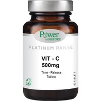 Power Health Platinum Range Vitamin C 500mg, 60tabs - Συμπλήρωμα Διατροφής Βιταμίνης C Βραδείας Αποδέσμευσης για Ενίσχυση του Ανοσοποιητικού