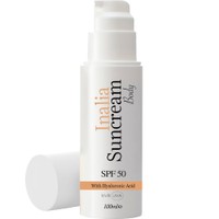 Inalia Suncream Body Spf50 Travel Size 100ml - Αντηλιακή Κρέμα Σώματος Υψηλής Προστασίας με Υαλουρονικό Οξύ, Εκχύλισμα από Σταφύλι & Βιταμίνη E