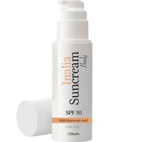 Inalia Suncream Body Spf50, 150ml - Αντηλιακή Κρέμα Σώματος Υψηλής Προστασίας με Υαλουρονικό Οξύ, Εκχύλισμα από Σταφύλι & Βιταμίνη E