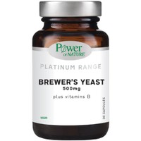 Power Health Platinum Range Brewer's Yeast 500mg 30tabs - Συμπλήρωμα Διατροφής με Μαγιά Μπύρας σε Συνδυασμό με Βιταμίνες του Συμπλέγματος Β για τη Φυσιολογική Λειτουργία του Νευρικού Συστήματος & την Παραγωγή Ενέργειας