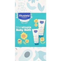 Mustela Promo Stelatopia Baby Bath Cleansing Gel 2x200ml - Βρεφικό Αφρόλουτρο που Καταπραΰνει από το Αίσθημα Δυσφορίας του Ατοπικού Δέρματος