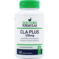 Doctor's Formulas CLA Plus 1250mg 60 Softgels - Συμπλήρωμα Διατροφής Λινολεϊκού Οξέους για το Μεταβολισμό του Λίπους, Έλεγχο Βάρους & Αύξηση της Μυϊκής Μάζας