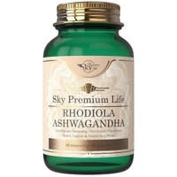 Sky Premium Life Rhodiola Ashwagandha Συμπλήρωμα Διατροφής Ιδανικό για την Διαχείριση του Άγχους 60veg.caps
