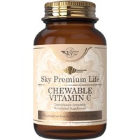 Sky Premium Life Chewable Vitamin C 500mg 60 Chew.tabs - Συμπλήρωμα Διατροφής για Δυνατό Ανοσοποιητικό & Αντιοξειδωτική Δράση