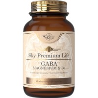 Sky Premium Life Gaba with Magnesium & B6 60caps - Συμπλήρωμα Διατροφής με Αμινοξύ GABA, Μαγνήσιο & Βιταμίνη Β6 που Βοηθά στην Καλή Ψυχολογική Διάθεση, τη Χαλάρωση & τη Φυσιολογική Λειτουργία του Νευρικού Συστήματος