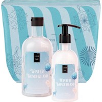 Lavish Care Promo Winter Wonderland Bath & Shower Gel 500ml & Glitter Body Lotion 300ml & Νεσεσέρ 1 Τεμάχιο - Αρωματικό Αφρόλουτρο & Κρέμα Σώματος με Αντλία & Glitter με Ευχάριστο Συνδυασμό Αρωμάτων με Νότες από Κρέμα Βανίλια, Βρώμη & Σανδαλόξυλo με Γιορτινή Διάθεση