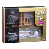 AgPharm Gift Box Whitening & Gojiberry Face Serum 5x2ml & Dermaroller Microneedle 0.25mm - Καθημερινή Εντατική Θεραπεία Προσώπου για Λεύκανση, Λάμψη & Αντιοξείδωση