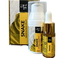 AgPharm Promo Snake Serum 10ml & Face Cream 30ml - Αντιγηραντικός Ορός Προσώπου & Αντιγηραντική Κρέμα Προσώπου με Υαλουρονικό Οξύ για Έντονη Αίσθηση Botox 