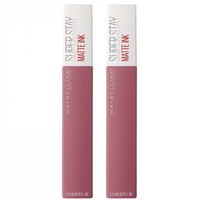 Maybelline Πακέτο Προσφοράς Super Stay Matte Ink Liquid Lipstick 15 Lover 2x5ml - Υγρό Κραγιόν για Ένα Άψογο ματ Αποτέλεσμα