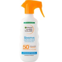 Garnier Ambre Solaire Sensitive Advanced Face & Body Spray Spf50+, 270ml  - Αντηλιακό Spray Προσώπου, Σώματος Πολύ Υψηλής Προστασίας για Ευαίσθητες Επιδερμίδες
