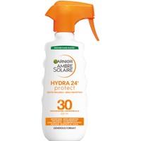 Garnier Ambre Solaire Hydra 24H Protecting Face & Body Spray Spf30, 270ml  - Αντηλιακό Γαλάκτωμα Προσώπου Σώματος σε Μορφή Spray Υψηλής Προστασίας για Έως & 24 Ώρες Ενυδάτωση & Ομοιόμορφο Μαύρισμα
