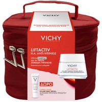 Vichy Promo Liftactiv H.A. Anti-Wrinkle Firming Cream 50ml & Δώρο Capital Soleil UV-Age Daily Spf50+, 15ml & Δώρο Νεσεσέρ 1 Τεμάχιο - Αντιρυτιδική Συσφικτική Κρέμα Προσώπου Ημέρας για Κανονική έως Μεικτή Επιδερμίδα & Αντηλιακό Προσώπου Καθημερινής Χρήσης που Διορθώνει τα Σημάδια Φωτογήρανσης