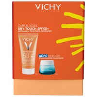 Vichy Promo Dry Touch Protective Face Fluid Spf50+, 50ml & Δώρο Mineral 89 72h Moisture Boosting Cream 15ml - Αντηλιακή Κρέμα Προσώπου για Ματ Αποτέλεσμα Πολύ Υψηλής Προστασίας & Κρέμα Εντατική Ενυδάτωσης για Όλους τους Τύπους Δέρματος