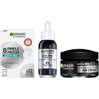 Garnier Promo Skinactive Daily Mattifying 3in1 Air Cream 50ml & Anti-Imperfection Serum 30ml & Invisible Pimple Patch 22 Τεμάχια - Κρέμα Προσώπου με Άνθρακα Ελαφριάς Υφής για Ατέλειες & Ορός Προσώπου Κατά των Ατελειών με Άνθρακα & Αόρατα Υδροκολλοειδή Επιθέματα για την Ακμή