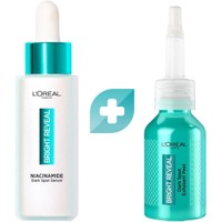 L'Oreal Paris Promo Bright Reveal Niacinamide Dark Spot Serum 30ml & Dark Spot Exfoliant Peel 25ml - Ορός Προσώπου με Νιασιναμίδη Κατά των Κηλίδων & Peeling Προσώπου με Νιασιναμίδη Κατά των Κηλίδων