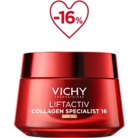 Vichy Promo Liftactiv Collagen Specialist 16 Bonding Day Cream Spf50, 50ml - Αντιγηραντική Κρέμα Ημέρας Προσώπου Υψηλής Προστασίας που Ενισχύει την Παραγωγή Κολλαγόνου & Καταπολεμά τα 16 Σημάδια της Γήρανσης