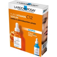 La Roche-Posay Promo Pure Vitamin C12 Serum 30ml & Δώρο Hyalu B5 Suractivated Serum 10ml - Αντιοξειδωτικός Αντιρυτιδικός Ορός Λάμψης Με Βιταμίνη C & Ορός για Επανόρθωση & Αναπλήρωση με Τεχνολογία 4 Ισχυρών Μορφών Υαλουρονικού Οξέος