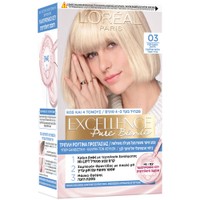 L'oreal Paris Excellence Pure Blonde 1 Τεμάχιο - 03 Υπερ-Ξανθό Σαντρέ - Μόνιμη Βαφή σε Κρέμα Τριπλής Προστασίας για Κάλυψη των Λευκών