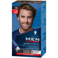 Schwarzkopf Men Perfect Anti-Grey Coloring Gel - N60 Φυσικό Καστανό Μεσαίο - Τζελ Μαλλιών με Χρώμα για την Κάλυψη των Λευκών με Φυσικό Χρωματικό Αποτέλεσμα