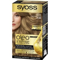Syoss Oleo Intense Permanent Oil Hair Color Kit 1 Τεμάχιο - 8-60 Ξανθό Ανοιχτό Χρυσό - Επαγγελματική Μόνιμη Βαφή Μαλλιών για Εξαιρετική Κάλυψη & Έντονο Χρώμα που Διαρκεί, Χωρίς Αμμωνία
